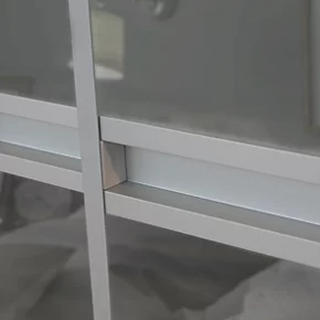 Spacepro Minimalist 3-Door Sliding Wardrobe Door Kit Silver Frame Grey Tinted Mirror Panel 2718 x 2260mm 5 Spacepro Minimalist 3-Door Sliding Wardrobe Door Kit Silver Frame Grey Tinted Mirror Panel 2718 x 2260mm - Image 3