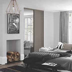 Spacepro Classic 2-Door Sliding Wardrobe Door Kit Stone Grey Frame Stone Grey / Mirror Panel 1793 x 2260mm 4 Spacepro Classic 2-Door Sliding Wardrobe Door Kit Stone Grey Frame Stone Grey / Mirror Panel 1793 x 2260mm - Image 2