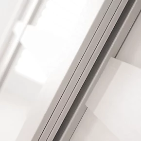 Spacepro Shaker 1-Door Sliding Wardrobe Door White Frame Mirror Panel 762 x 2260mm 5 Spacepro Shaker 1-Door Sliding Wardrobe Door White Frame Mirror Panel 762 x 2260mm - Image 3