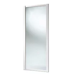 Spacepro Shaker 1-Door Sliding Wardrobe Door White Frame Mirror Panel 762 x 2260mm