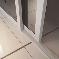 Spacepro Shaker 2-Door Sliding Wardrobe Door Kit Cashmere Frame Mirror Panel 1145 x 2260mm -Wardrobe Sales 169GK A2