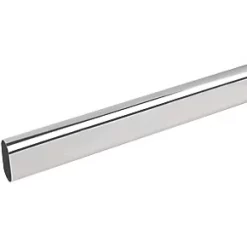 Smith & Locke Oval Wardrobe Rail Polished Chrome 1219 x 30mm
