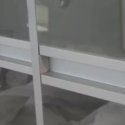 Spacepro Minimalist 2-Door Sliding Wardrobe Door Kit Silver Frame Grey Tinted Mirror Panel 1816 x 2260mm -Wardrobe Sales 264GP A2