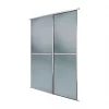 Spacepro Minimalist 2-Door Sliding Wardrobe Door Kit Silver Frame Grey Tinted Mirror Panel 1208 x 2260mm 2 Spacepro Minimalist 2-Door Sliding Wardrobe Door Kit Silver Frame Grey Tinted Mirror Panel 1208 x 2260mm -Wardrobe Sales 270GP P