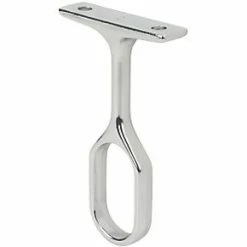 Smith & Locke Oval Rail Centre Bracket Polished Chrome 30mm