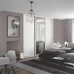 Spacepro 3-Door Sliding Wardrobe Door Kit White Frame White / Mirror Panel 1680 x 2260mm