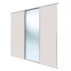 Spacepro Classic 3-Door Sliding Wardrobe Door Kit Cashmere Frame Cashmere / Mirror Panel 1760 x 2260mm -Wardrobe Sales 336GK P