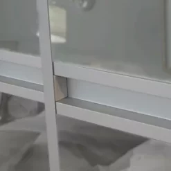 Spacepro Minimalist 4-Door Sliding Wardrobe Door Kit Silver Frame Mirror Panel 3024 x 2260mm -Wardrobe Sales 402GP A2