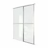 Spacepro Minimalist 2-Door Sliding Wardrobe Door Kit Silver Frame Mirror Panel 1512 x 2260mm -Wardrobe Sales 427GP P