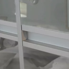 Spacepro Minimalist 3-Door Sliding Wardrobe Door Kit Silver Frame Mirror Panel 2262 x 2260mm 5 Spacepro Minimalist 3-Door Sliding Wardrobe Door Kit Silver Frame Mirror Panel 2262 x 2260mm - Image 3