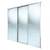Spacepro Minimalist 3-Door Sliding Wardrobe Door Kit Silver Frame Mirror Panel 2262 x 2260mm 1 Spacepro Minimalist 3-Door Sliding Wardrobe Door Kit Silver Frame Mirror Panel 2262 x 2260mm -Wardrobe Sales 428GP P