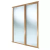 Spacepro Shaker 2-Door Framed Sliding Wardrobe Mirror Doors Oak Frame Mirror Panel 1449 x 2260mm