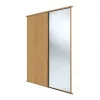 Spacepro Classic 2-Door Sliding Wardrobe Door Kit Oak Frame Oak / Mirror Panel 1793 x 2260mm 2 Spacepro Classic 2-Door Sliding Wardrobe Door Kit Oak Frame Oak / Mirror Panel 1793 x 2260mm -Wardrobe Sales 465GK P