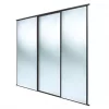 Spacepro Classic 3-Door Framed Sliding Wardrobe Doors Black Frame Mirror Panel 2216 x 2260mm 1 Spacepro Classic 3-Door Framed Sliding Wardrobe Doors Black Frame Mirror Panel 2216 x 2260mm -Wardrobe Sales 4851F P