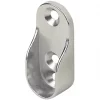 Smith & Locke Oval Rail End Brackets Polished Chrome 30mm 2 Pack -Wardrobe Sales 4865V P