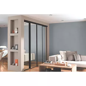 Spacepro Classic 4-Door Framed Sliding Mirror Wardrobe Doors Black Frame Mirror Panel 2978 x 2260mm 5 Spacepro Classic 4-Door Framed Sliding Mirror Wardrobe Doors Black Frame Mirror Panel 2978 x 2260mm - Image 3