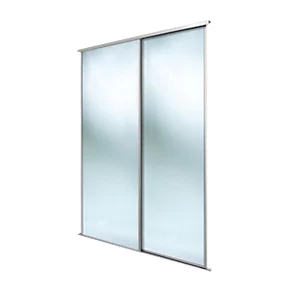 Spacepro Classic 2-Door Framed Sliding Mirror Wardrobe Doors Silver Frame Mirror Panel 1793 x 2260mm 3 Spacepro Classic 2-Door Framed Sliding Mirror Wardrobe Doors Silver Frame Mirror Panel 1793 x 2260mm
