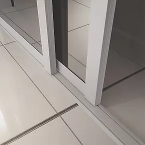 Spacepro 4-Door Sliding Wardrobe Door Kit Dove Grey Frame Mirror Panel 2898 x 2260mm 5 Spacepro 4-Door Sliding Wardrobe Door Kit Dove Grey Frame Mirror Panel 2898 x 2260mm - Image 3