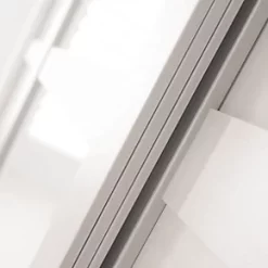 Spacepro Shaker 1-Door Sliding Wardrobe Door White Frame Mirror Panel 610 x 2260mm -Wardrobe Sales 5868V A2