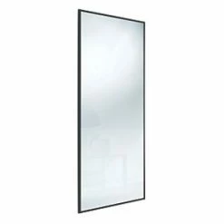 Spacepro Classic 2-Door Framed Sliding Wardrobe Doors Black Frame Mirror Panel 1793 x 2260mm -Wardrobe Sales 6262F A1