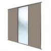 Spacepro Classic 3-Door Sliding Wardrobe Door Kit Stone Grey Frame Stone Grey / Mirror Panel 2216 x 2260mm 1 Spacepro Classic 3-Door Sliding Wardrobe Door Kit Stone Grey Frame Stone Grey / Mirror Panel 2216 x 2260mm -Wardrobe Sales 644GK P