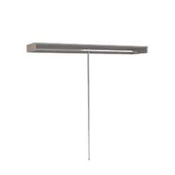 Spacepro Interior Unit Shelf with Hanger Bar Stone Grey 2700 x 110mm