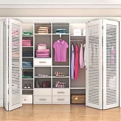 Henderson Bifold B15/4 4-Door Folding Track System Silver 1524mm -Wardrobe Sales 6501J A2