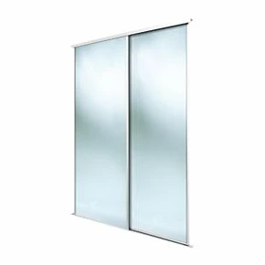 Spacepro Classic 2-Door Framed Sliding Mirror Wardrobe Doors White Frame Mirror Panel 1793 x 2260mm 3 Spacepro Classic 2-Door Framed Sliding Mirror Wardrobe Doors White Frame Mirror Panel 1793 x 2260mm