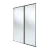 Spacepro Classic 2-Door Sliding Wardrobe Door Kit Stone Grey Frame Mirror Panel 1793 x 2260mm 2 Spacepro Classic 2-Door Sliding Wardrobe Door Kit Stone Grey Frame Mirror Panel 1793 x 2260mm -Wardrobe Sales 734GK P