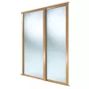 Spacepro Shaker 2-Door Framed Sliding Wardrobe Mirror Doors Oak Frame Mirror Panel 1145 x 2260mm -Wardrobe Sales 7364F P
