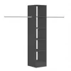 Spacepro 5-Shelf Tower Unit with Hanger Bar Black 450 x 2100mm -Wardrobe Sales 790GP P