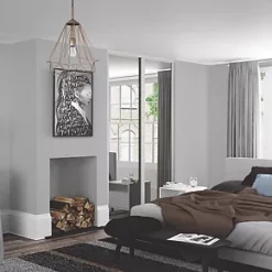 Spacepro 2-Door Sliding Wardrobe Door Kit Dove Grey Frame Mirror Panel 1449 x 2260mm