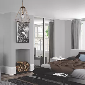 Spacepro 2-Door Sliding Wardrobe Door Kit Dove Grey Frame Mirror Panel 1449 x 2260mm 3 Spacepro 2-Door Sliding Wardrobe Door Kit Dove Grey Frame Mirror Panel 1449 x 2260mm