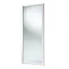 Spacepro Shaker 1-Door Sliding Wardrobe Door White Frame Mirror Panel 914 x 2260mm -Wardrobe Sales 8490V P