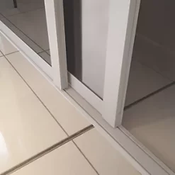 Spacepro Shaker 2-Door Sliding Wardrobe Door Kit Cashmere Frame Cashmere / Mirror Panel 1449 x 2260mm -Wardrobe Sales 858GK A2