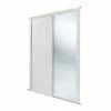 Spacepro Shaker 2-Door Sliding Wardrobe Door Kit Cashmere Frame Cashmere / Mirror Panel 1449 x 2260mm -Wardrobe Sales 858GK P