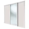 Spacepro Shaker 3-Door Sliding Wardrobe Door Kit Cashmere Frame Cashmere / Mirror Panel 1680 x 2260mm 1 Spacepro Shaker 3-Door Sliding Wardrobe Door Kit Cashmere Frame Cashmere / Mirror Panel 1680 x 2260mm -Wardrobe Sales 886GK P