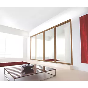 Spacepro Shaker 4-Door Framed Sliding Wardrobe Mirror Doors Oak Frame Mirror Panel 2898 x 2260mm 5 Spacepro Shaker 4-Door Framed Sliding Wardrobe Mirror Doors Oak Frame Mirror Panel 2898 x 2260mm - Image 3