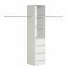 Spacepro Interior Storage Tower Unit White 450 x 2100mm -Wardrobe Sales 938GP P