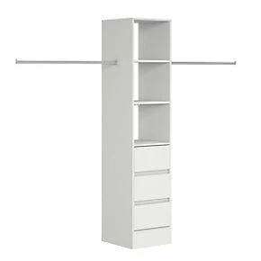Spacepro Interior Storage Tower Unit White 450 x 2100mm 2 Spacepro Interior Storage Tower Unit White 450 x 2100mm