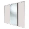 Spacepro Shaker 3-Door Sliding Wardrobe Door Kit Cashmere Frame Cashmere / Mirror Panel 2592 x 2260mm 1 Spacepro Shaker 3-Door Sliding Wardrobe Door Kit Cashmere Frame Cashmere / Mirror Panel 2592 x 2260mm -Wardrobe Sales 945GP P